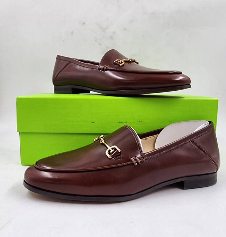 Sam Edelman Loraine Tailored Loafers Women's 5M Spiced Brandy Bit Buckle Slip On
