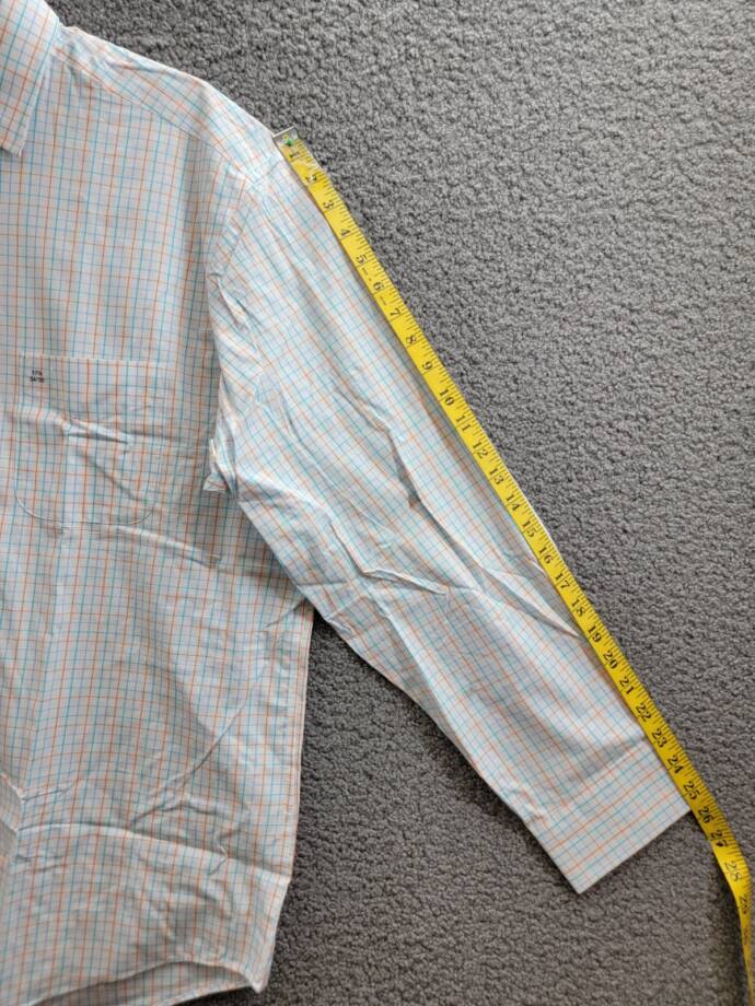 Club Room Regular Fit Performance Easy-Care Dress Shirt Men's 17.5 34-35 Multi