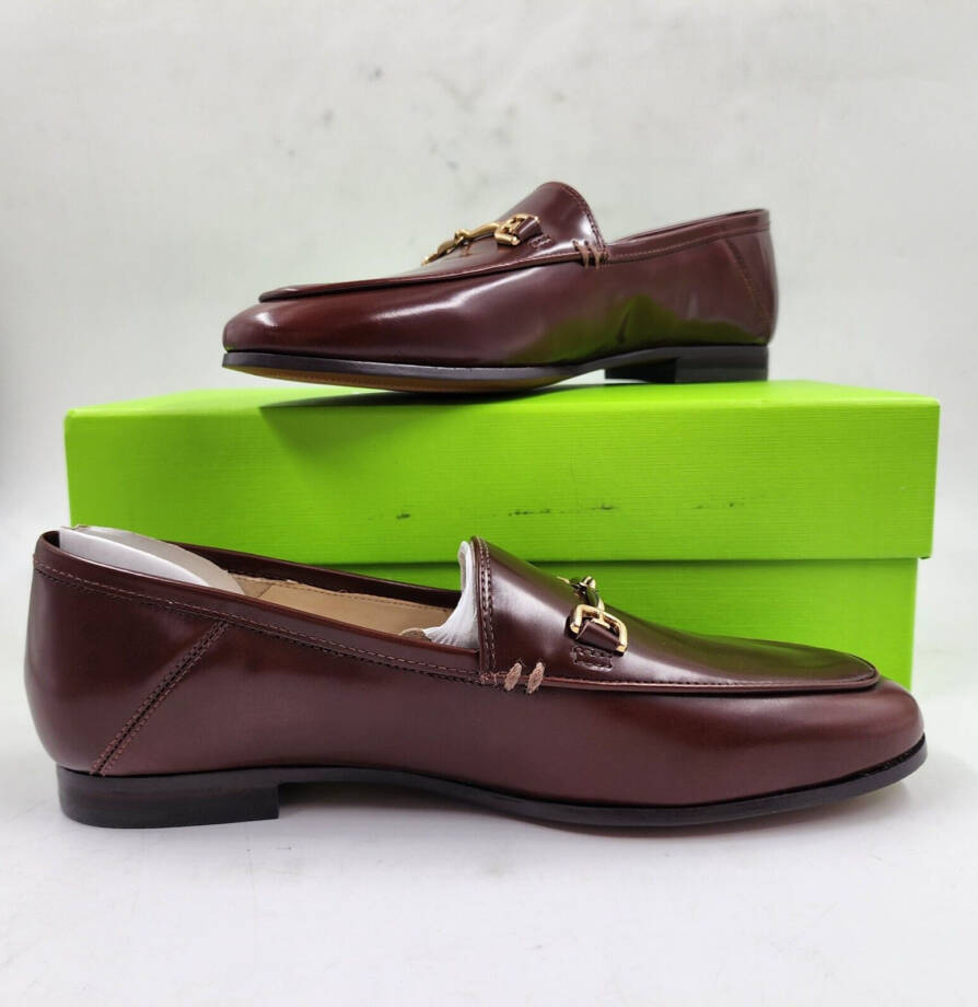 Sam Edelman Loraine Tailored Loafers Women's 5M Spiced Brandy Bit Buckle Slip On