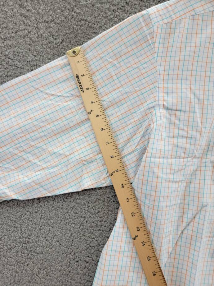 Club Room Regular Fit Performance Easy-Care Dress Shirt Men's 17.5 34-35 Multi