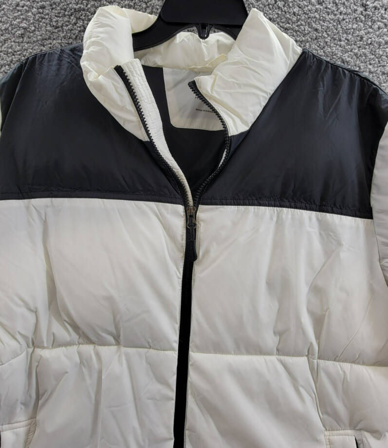 Club Room Colorblocked Quilted Full-Zip Puffer Jacket Men's XL Ice Long Sleeve