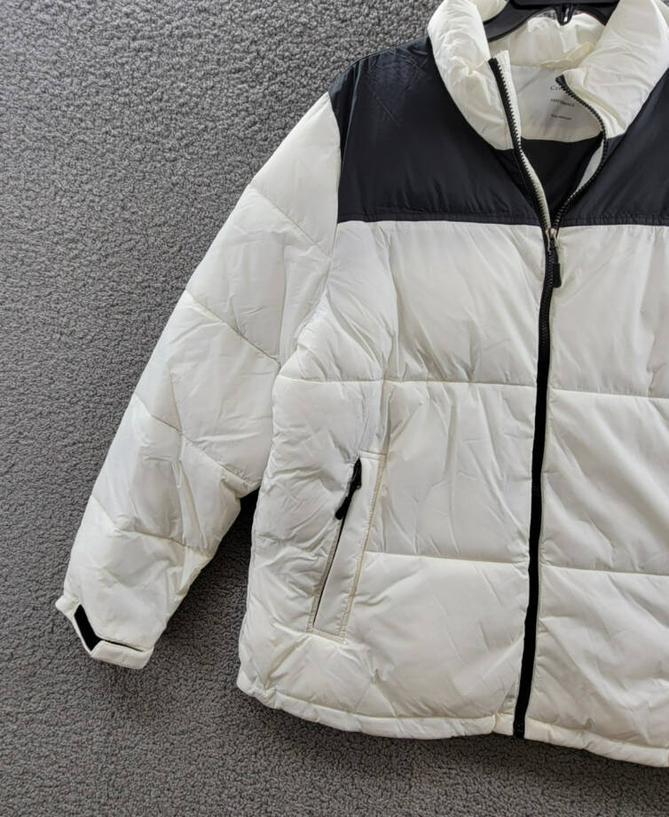 Club Room Colorblocked Quilted Full-Zip Puffer Jacket Men's XL Ice Long Sleeve