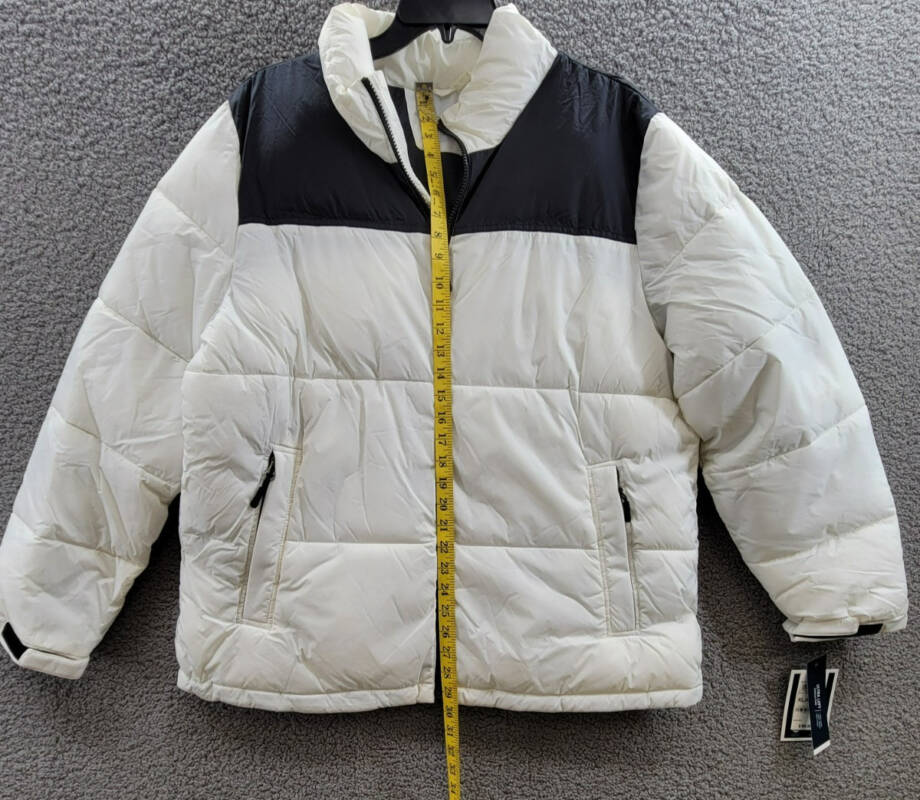 Club Room Colorblocked Quilted Full-Zip Puffer Jacket Men's XL Ice Long Sleeve