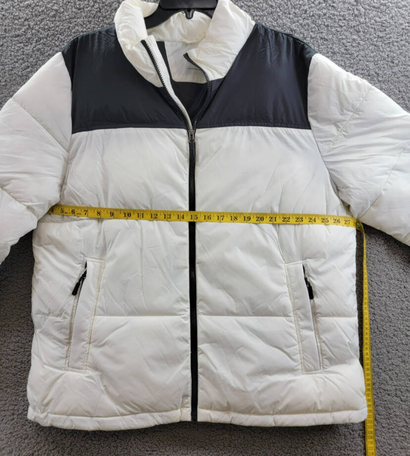 Club Room Colorblocked Quilted Full-Zip Puffer Jacket Men's XL Ice Long Sleeve