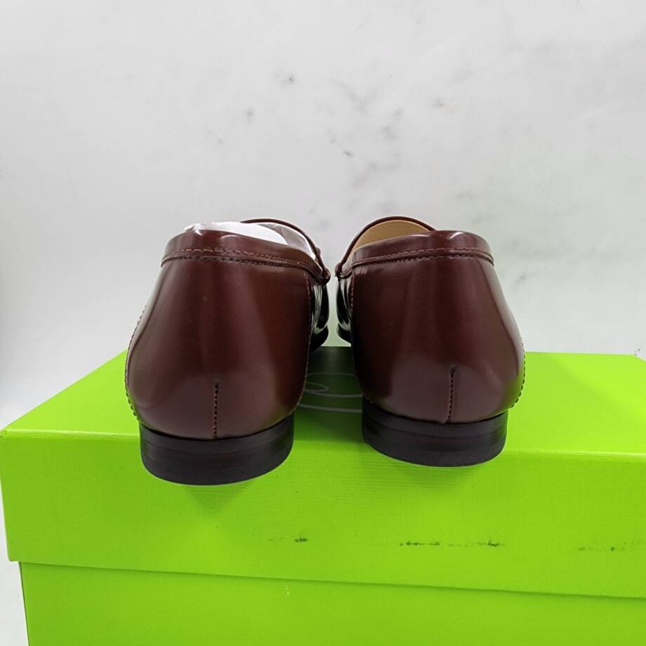 Sam Edelman Loraine Tailored Loafers Women's 5M Spiced Brandy Bit Buckle Slip On