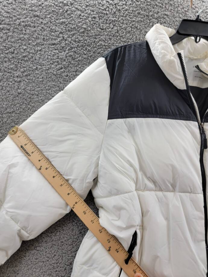 Club Room Colorblocked Quilted Full-Zip Puffer Jacket Men's XL Ice Long Sleeve