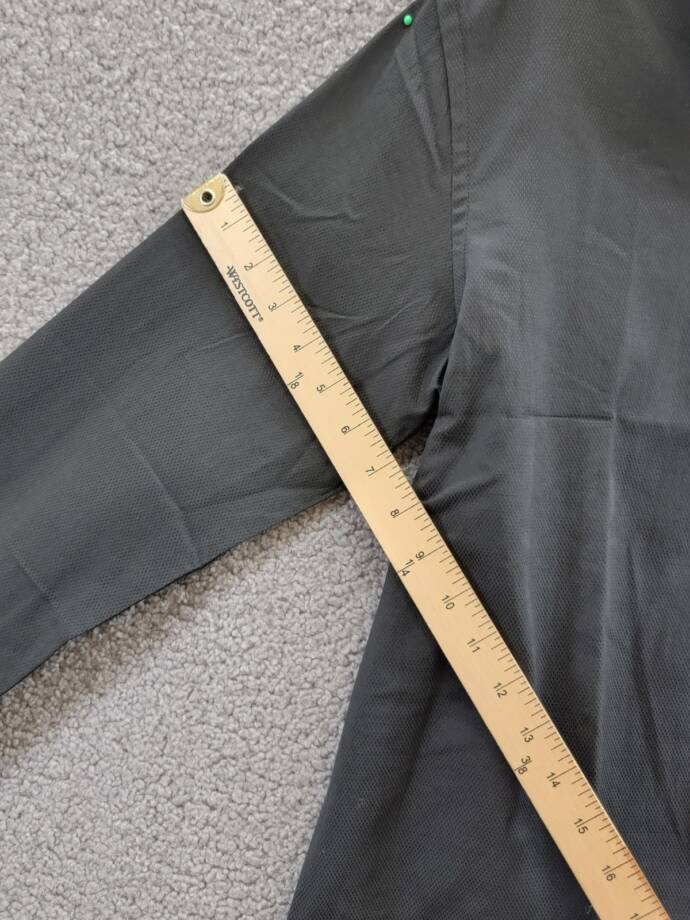 Tayion Collection Slim-Fit Gold Trim Dress Shirt Men's L 16-16.5 32-33 Black