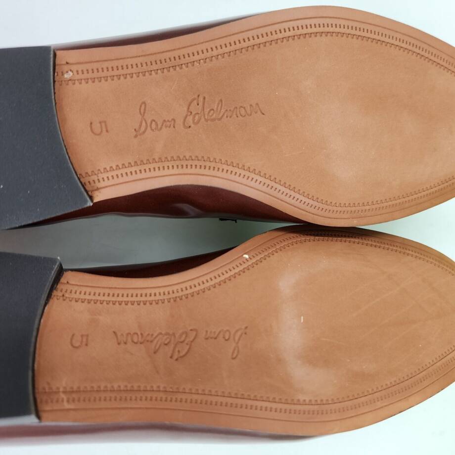 Sam Edelman Loraine Tailored Loafers Women's 5M Spiced Brandy Bit Buckle Slip On