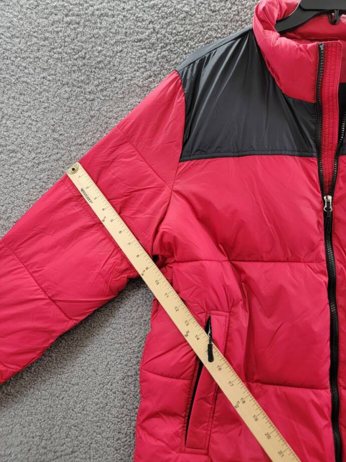Club Room Colorblocked Quilted Full-Zip Puffer Jacket Men's L Red Long Sleeve