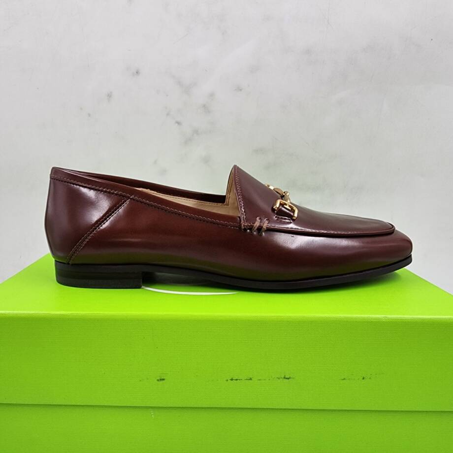 Sam Edelman Loraine Tailored Loafers Women's 5M Spiced Brandy Bit Buckle Slip On
