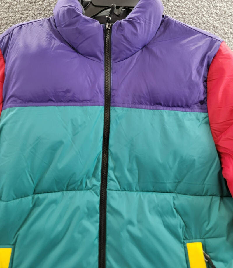 Club Room Colorblocked Quilted Full-Zip Puffer Jacket Men's M Multi Long Sleeve