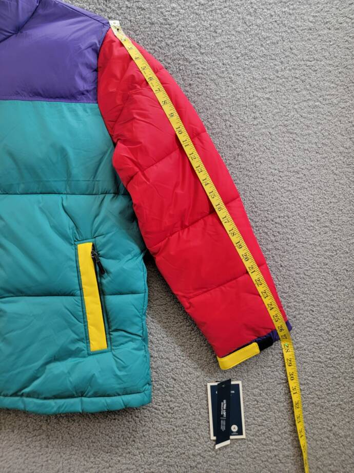 Club Room Colorblocked Quilted Full-Zip Puffer Jacket Men's M Multi Long Sleeve