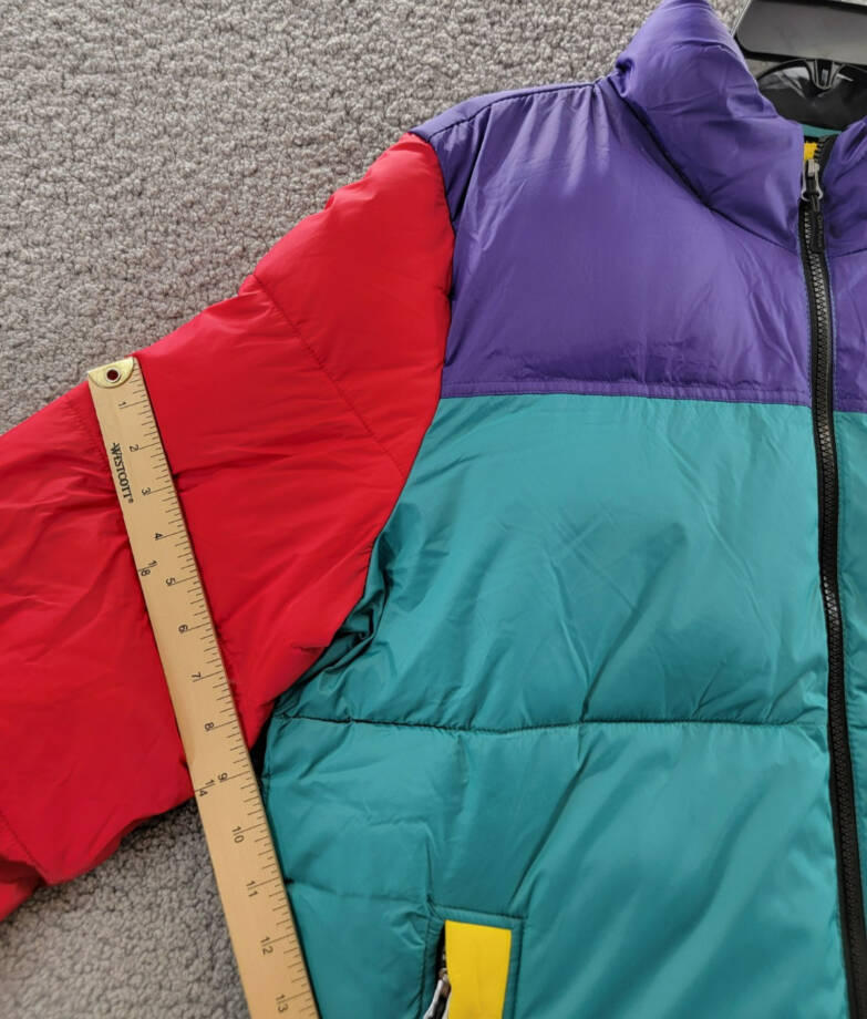 Club Room Colorblocked Quilted Full-Zip Puffer Jacket Men's M Multi Long Sleeve