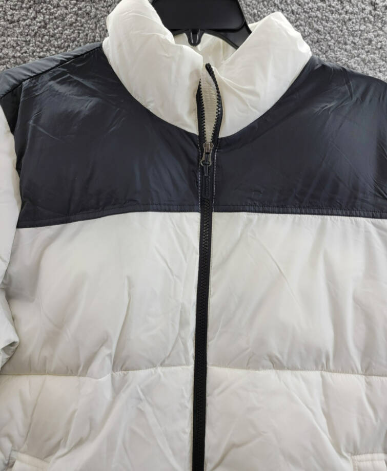 Club Room Colorblocked Quilted Full-Zip Puffer Jacket Men's M Ice Long Sleeve