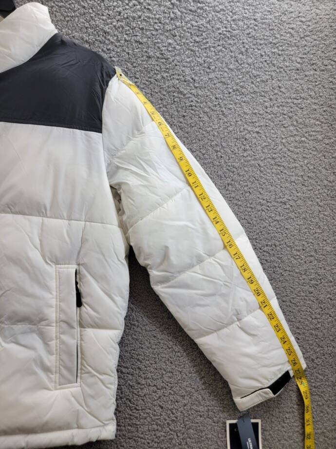 Club Room Colorblocked Quilted Full-Zip Puffer Jacket Men's M Ice Long Sleeve
