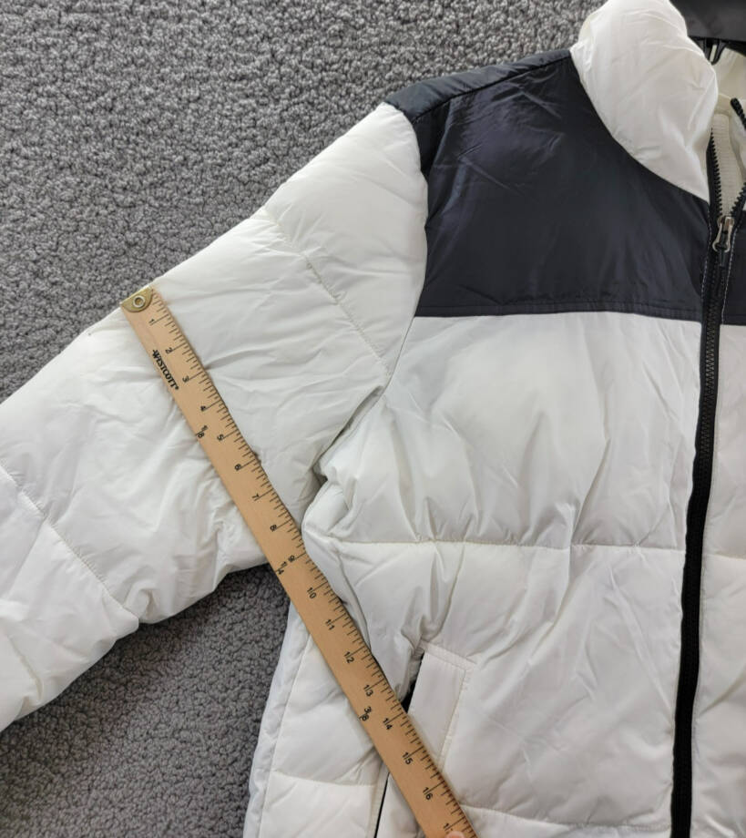 Club Room Colorblocked Quilted Full-Zip Puffer Jacket Men's M Ice Long Sleeve