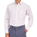 Club Room Regular-Fit Solid Dress Shirt Men's 17 34-35 Parfait Pink Long Sleeve