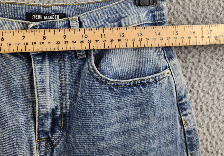Steve Madden Avani Front-Slit Denim Maxi Skirt Women's 6 Light Blue Button Zip