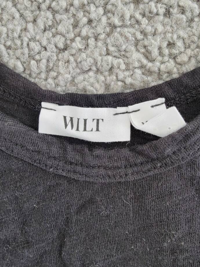 Wilt Tie Hem Sleeveless Tank Top Women's XS Black Solid Scoop Neck Pullover