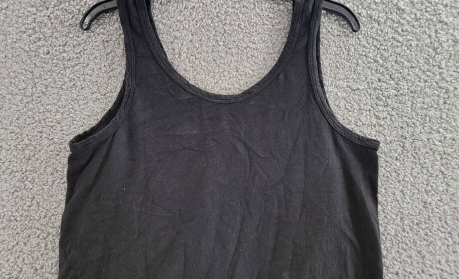 Wilt Tie Hem Sleeveless Tank Top Women's XS Black Solid Scoop Neck Pullover