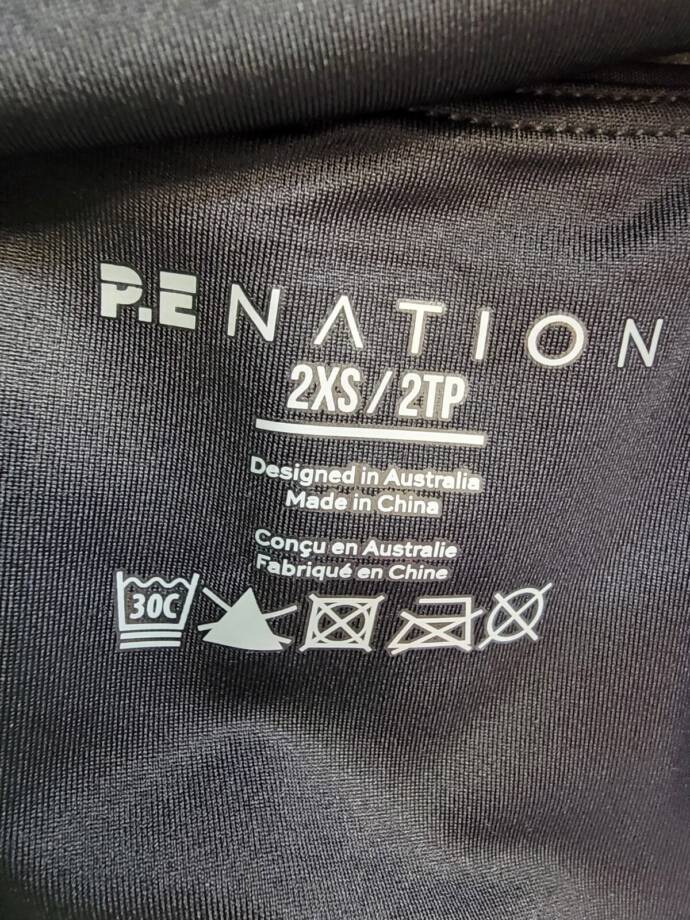 P.E Nation Sprint Time Sports Bra Women's 2XS Black Multi Scoop Neck Pullover