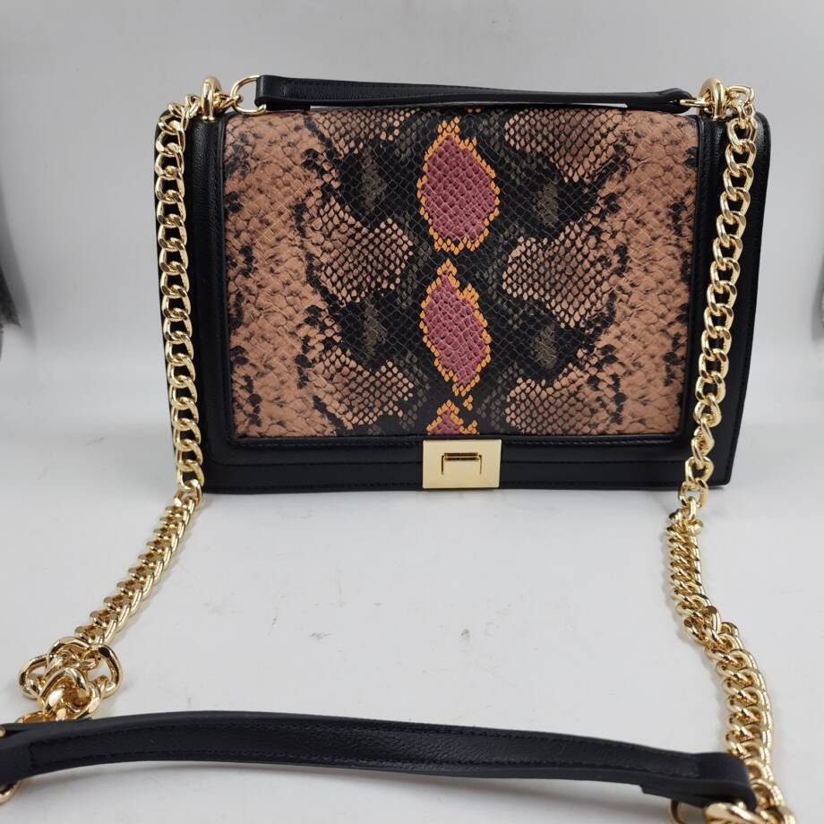 INC International Concepts Ajae Flap Crossbody Bag Women's Multi Snake/Gold
