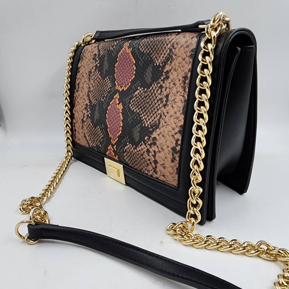 INC International Concepts Ajae Flap Crossbody Bag Women's Multi Snake/Gold