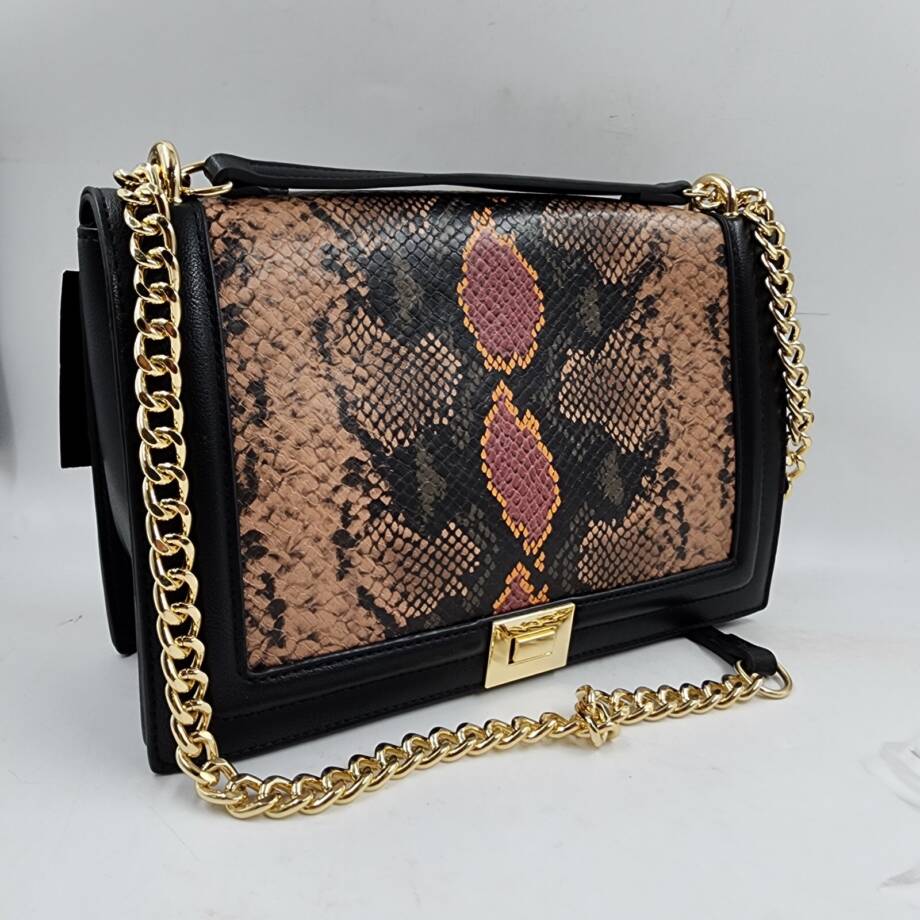 INC International Concepts Ajae Flap Crossbody Bag Women's Multi Snake/Gold