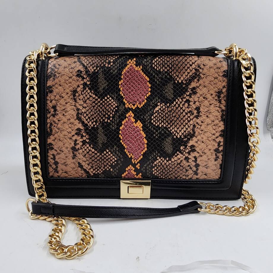 INC International Concepts Ajae Flap Crossbody Bag Women's Multi Snake/Gold