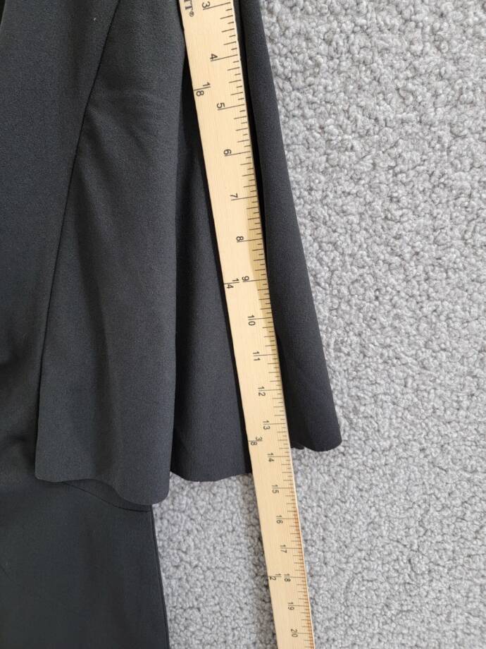 QUIZ Scuba Crepe Batwing One Shoulder Midi Dress Women's 6 Black Solid Pullover
