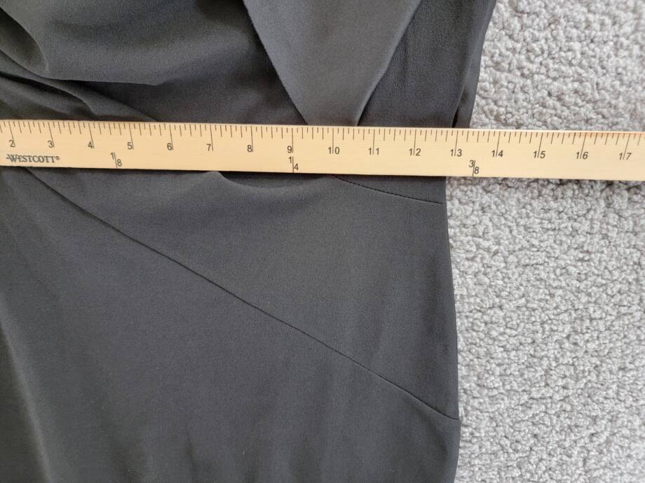 QUIZ Scuba Crepe Batwing One Shoulder Midi Dress Women's 6 Black Solid Pullover