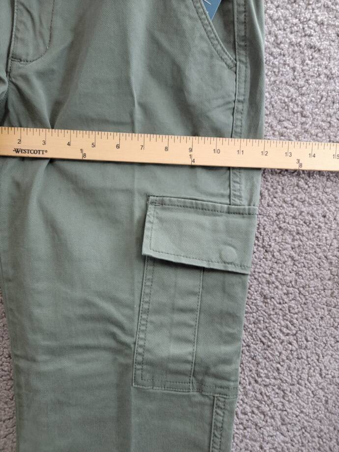 JAG High Rise Stretch Slim Tapered Leg Cargo Pants Women's 12/27 Sage Button Zip