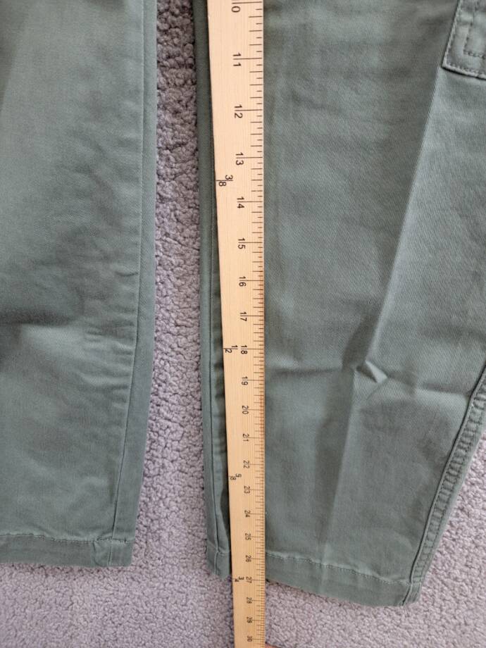 JAG High Rise Stretch Slim Tapered Leg Cargo Pants Women's 12/27 Sage Button Zip