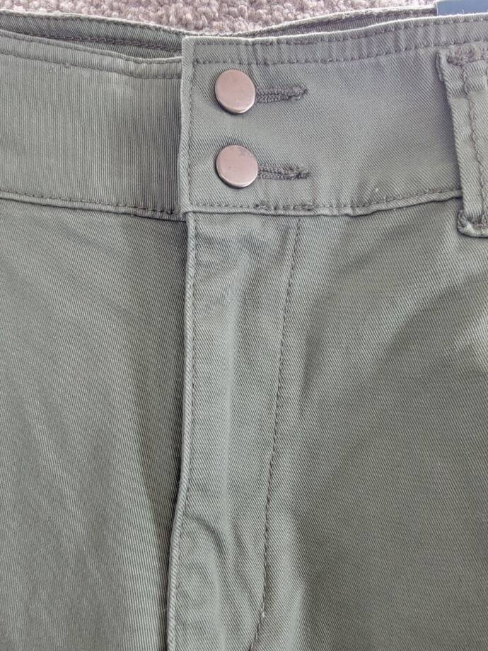 JAG High Rise Stretch Slim Tapered Leg Cargo Pants Women's 12/27 Sage Button Zip