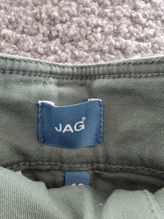 JAG High Rise Stretch Slim Tapered Leg Cargo Pants Women's 12/27 Sage Button Zip