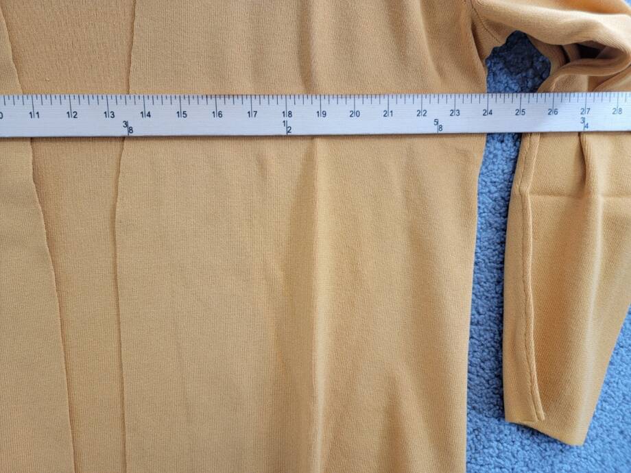 Kasper Open-Front Long-Sleeve Sweater Women's Large Gold Signature Solid