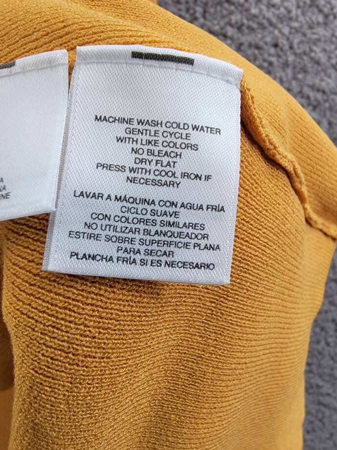 Kasper Open-Front Long-Sleeve Sweater Women's Large Gold Signature Solid