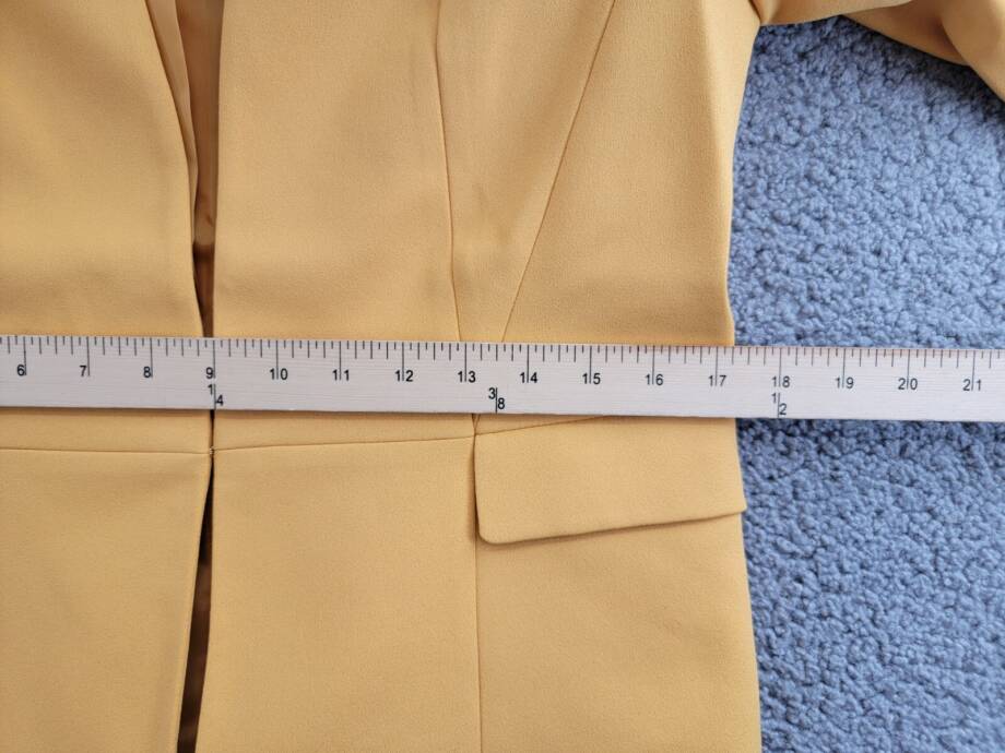 Kasper Collarless Open-Front Long-Sleeve Jacket Women's S Golden Signature Solid