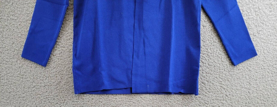 Kasper Open-Front Long-Sleeve Sweater Women's XS Royal Signature Solid