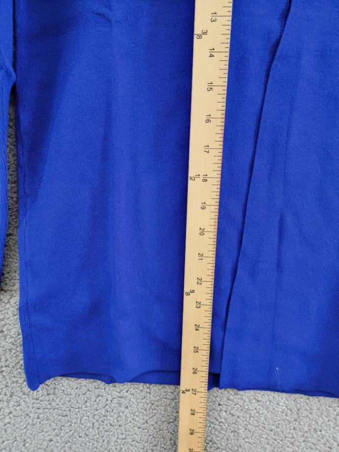 Kasper Open-Front Long-Sleeve Sweater Women's XS Royal Signature Solid