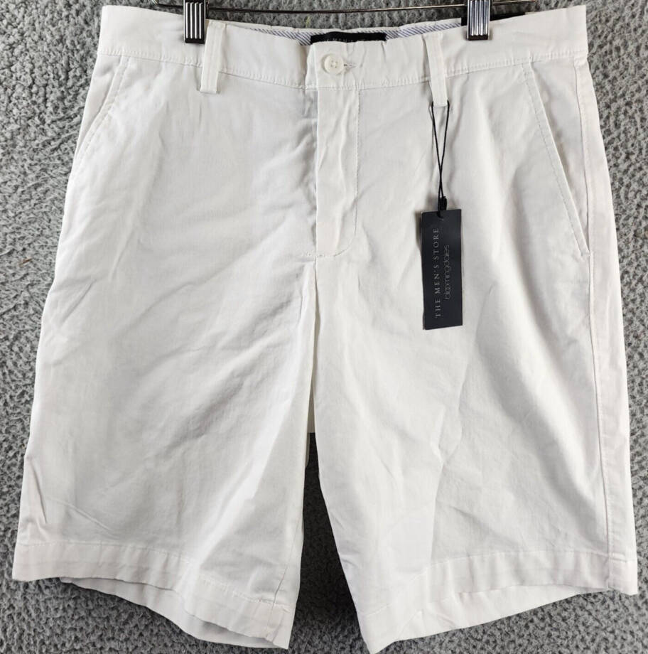 The Men's Store at Bloomingdale's Twill Regular Fit Shorts Men's 30 White Pocket