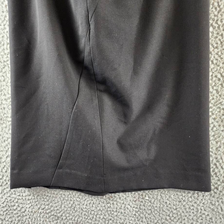 Tommy Hilfiger Faux Zipped Pocket Pencil Skirt Women's 2 Black Solid Zip Closure
