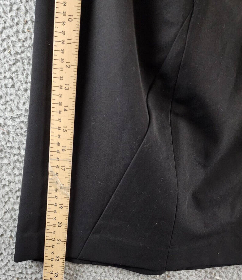 Tommy Hilfiger Faux Zipped Pocket Pencil Skirt Women's 2 Black Solid Zip Closure