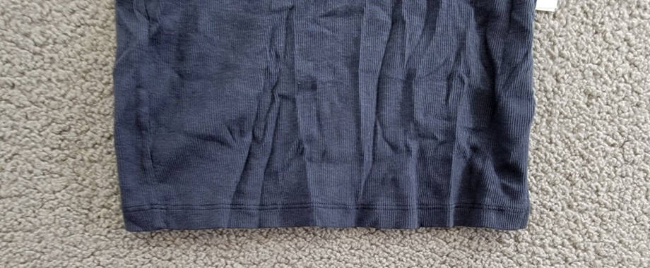 Velvet By Graham & Spencer Ribbed Crewneck Pullover Top Women's M Crater Blue +