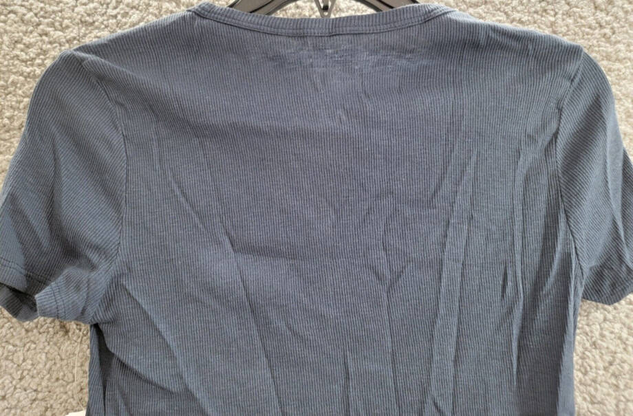 Velvet By Graham & Spencer Ribbed Crewneck Pullover Top Women's M Crater Blue +