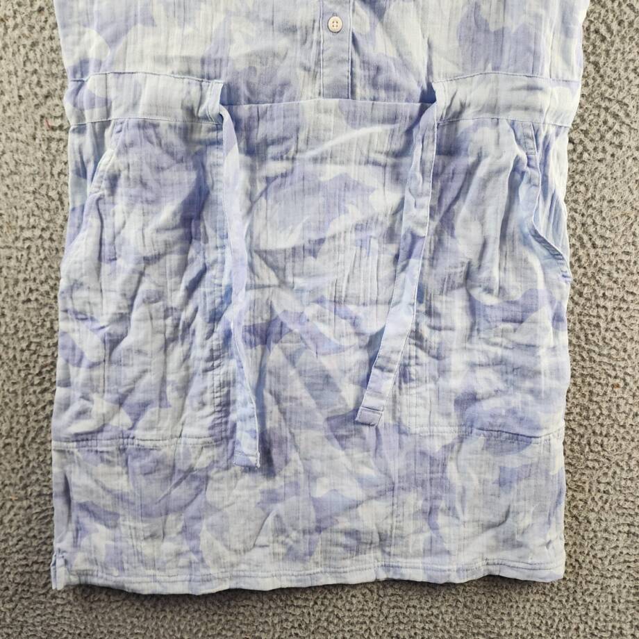 Columbia Holly Hideaway Breezy Dress Women's S Whisper Peonies Button Closure