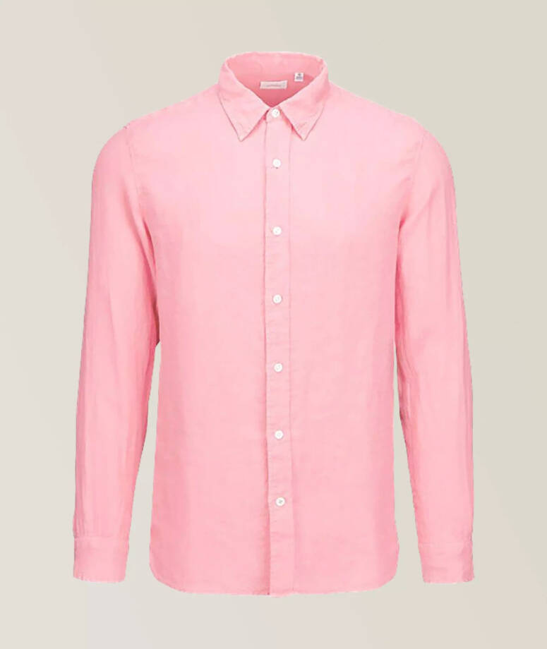 Swims Amalfi Linen Shirt Men's XL Blush Pink Point Collar Button Closure L/S