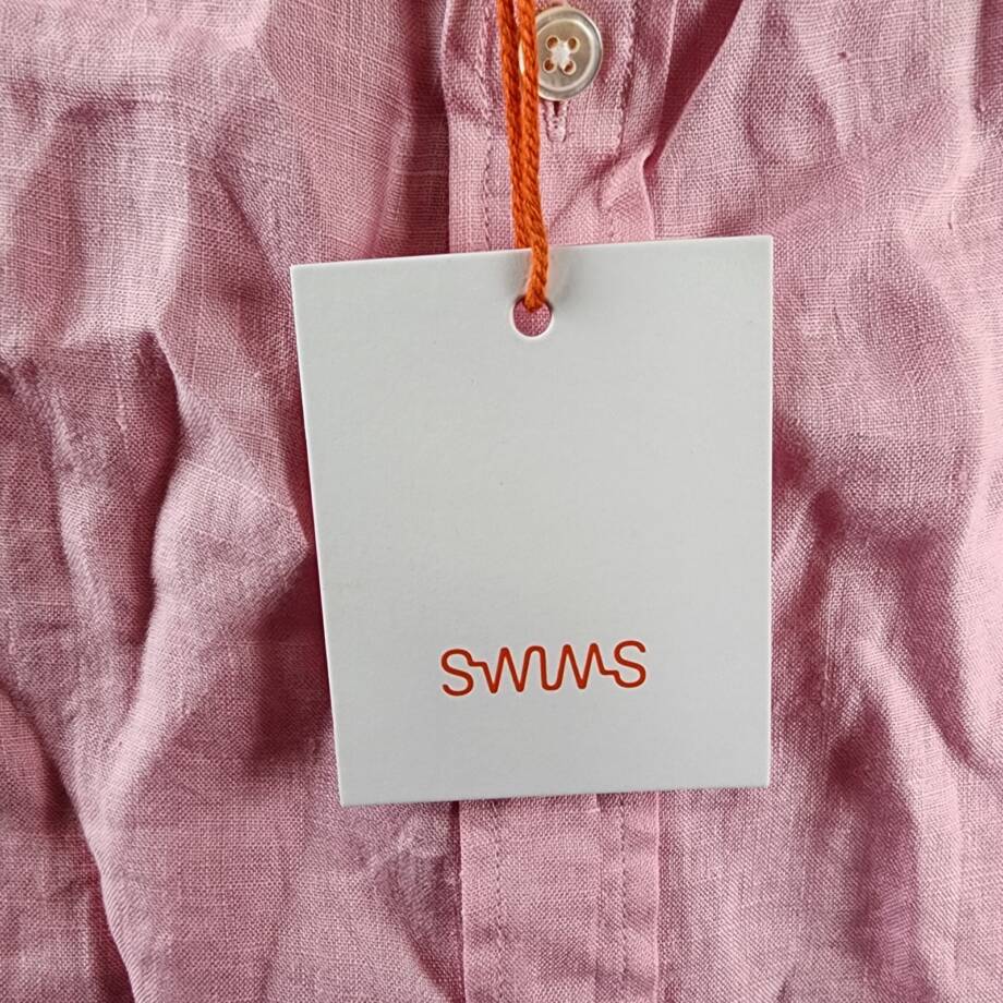 Swims Amalfi Linen Shirt Men's XL Blush Pink Point Collar Button Closure L/S