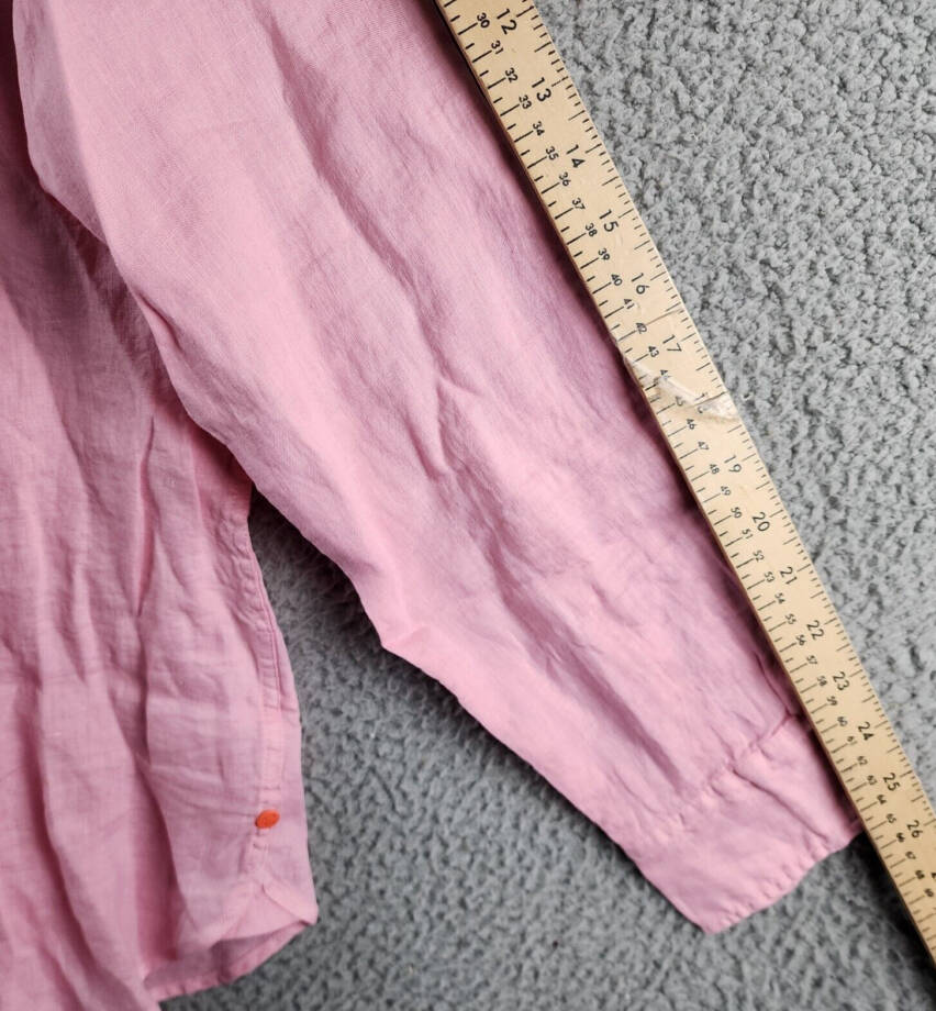 Swims Amalfi Linen Shirt Men's XL Blush Pink Point Collar Button Closure L/S