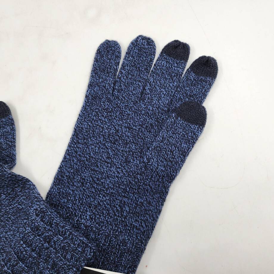 The Men's Store at Bloomingdale's Marled Tech Gloves Men's OS Navy Blue Pull On